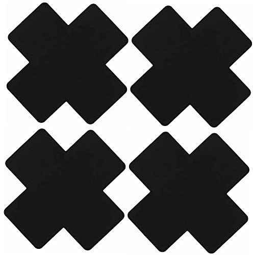 Mebamce 2 Pairs Black Cross Shape Nipple Covers Disposable Breast Covers Self-adhesive Sexy Nurse Pasties Stickers