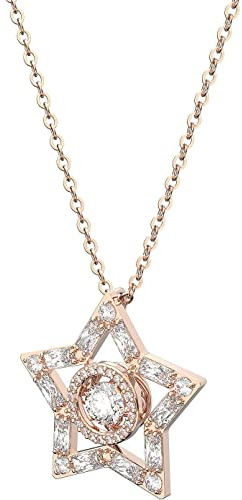 Swarovski Collana da donna collezione stella. Gioiello con placcato color oro rosa e cristalli di colore bianco. La stella è un adorato emblema, ispirato alla magia del paesaggi