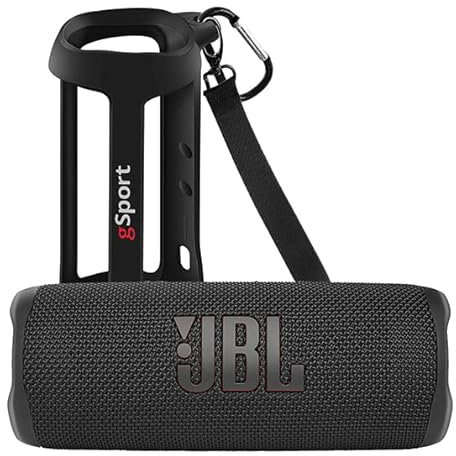 JBL FLIP 6 Enceintes portables étanches avec manchon en silicone gSport (Noir)