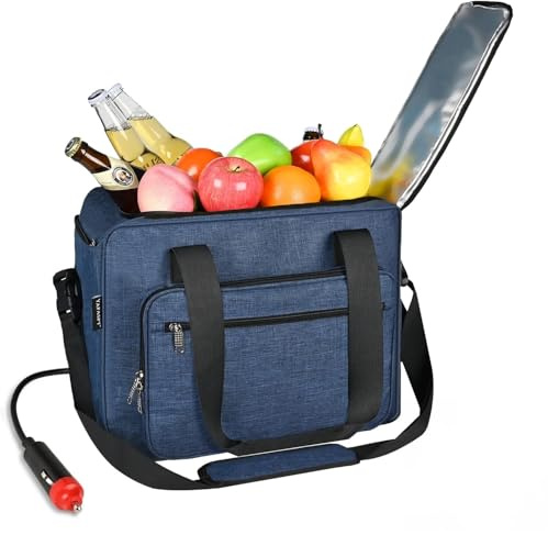 Electric Car Cooler for Vehicles, 26 QT Cooler, Folding and Portable Cool Bag for Cooling Pre-Cooled Food & Drinks, (Not Refrigerator, AC Adapter Not Include