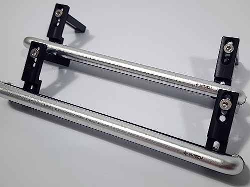 H-TECH RC CNC Aluminum Metal Accessories Side Step Pedal for 1/10 Scale Crawle Car Traxxas TRX-4 K10/K5/F150 & AXIAL SCX10 (Silver)