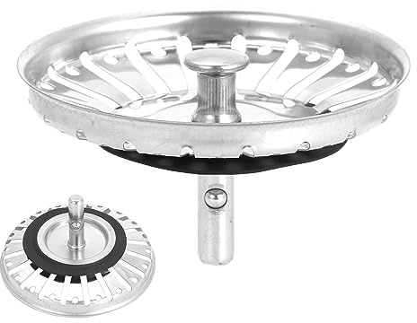 Coolty 2 Piezas Tapones para Fregadero de Acero Inoxidable Colador Fregadero Cocina para Fregadero de Cocina Protector de Desagüe(84mm)