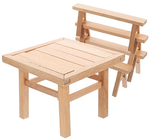Toyvian Holzbauspielzeug Zusammenbaupuzzle DIY Möbelbausatz Holzpuzzle Bauspielzeug Für Miniaturhäuser Mikrolandschaften Schreibtischdeko