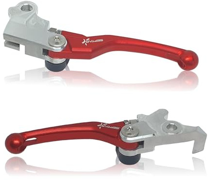 SEPTAR COPPIA LEVE FRENO FRIZIONE ANTIROTTURA REGOLABILI per FANTIC 50 125 performance 2020-2024 rosse