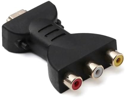 Shinekoo Adaptateur HDMI mâle vers 3 RCA femelles Convertisseur audio vidéo AV TV DVD projecteur Home Cinéma Connecteur 720 et 1080p pour PC, projecteur, tablette, ordinateur