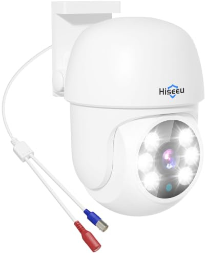 Hiseeu AHD Wired Security Camera 5MP, CCTV PTZ Camera, AHD/TVI/CVI/CVBS, For Use with AHD Camera Systems only, Wired Cam for DVR Video Surveillance System (Non-WiFi)