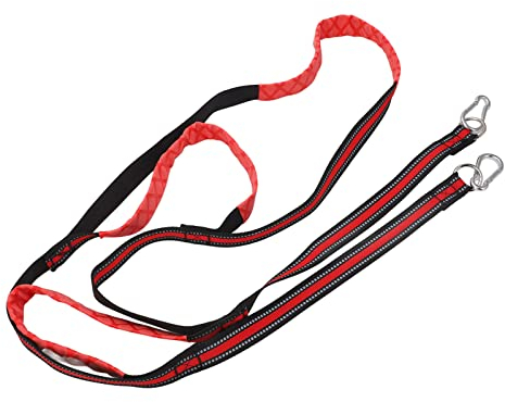 Leapiture Marine-Seilleiter, Marine-Leiterhalterungen, Marine-Leiterklemmen, 3 Stufen, Faltbare Nylon-Schwimmleiter, Bootsleiterhaken für Schlauchboote, Rot