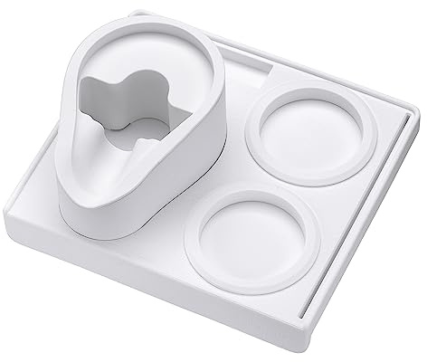 Normcore 58 mm Tamping Station, Espresso Compact Tamping Station, Espresso Tamping Mat With Siebträgerständer, Kaffee Tamper Matte, Lebensmittelqualität Rutschfestes Silikon, Weiß