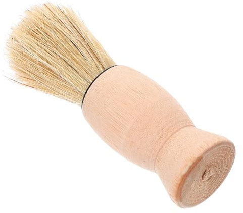 Healeved Bartbürste für Männer im Vintage Design und Wildschweinborsten Rasierpinsel für Friseursalons und Komfortables Haarfegen zu Hause