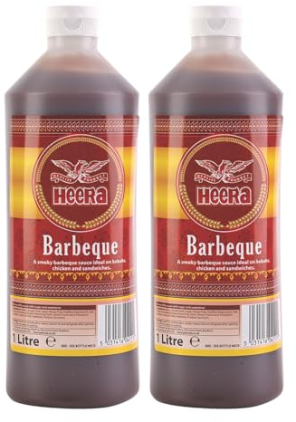 Heera Barbecue Sauce 1 Litre - Authentic & Rich Flavour - Ideal for Grilling, Marinades, Dipping - BBQ Sauce for Meat, Chicken, Sandwiches - Great for All Barbecue Lovers - Large 1 Litre Bottle (2)