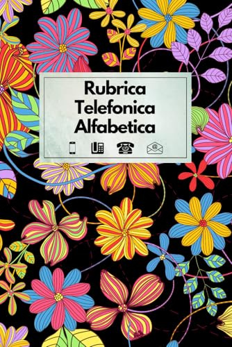 Rubrica Telefonica Alfabetica In Formato A5. Agenda Telefonica Alfabetica Per Lettera Ordinati dalla A alla Z, Rubrica Contatti E-mail.
