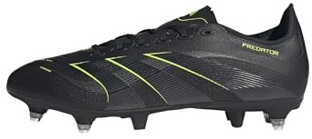 adidas Unisex Predator League Soft Ground Football Boots Fußballschuhe, Core Black/Carbon/Lucid Lemon, 44 EU