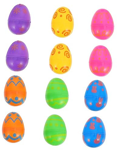 TOYANDONA 12stücke Bunte Kunststoff-ostereier Füllbare Ostereier Für Dekoration Und Bastelbedarf Für Ostern Und Frühlingsfestlichkeiten