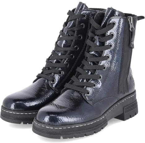 Rieker 73821-14 Schnürstiefel Synthetik Damen in blau - Gr. 38