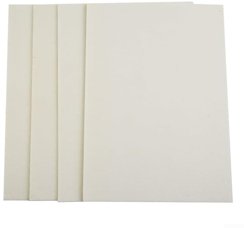 210 x 297 mm Keramikfaser-Dichtungspapier, DIY-Dichtungsmaterial für Rauchrohr, Ofen, Kamin, Glas, feuerfeste Isolierfolie, hitzebeständig bis ca. 1260 °C (4 Stück)