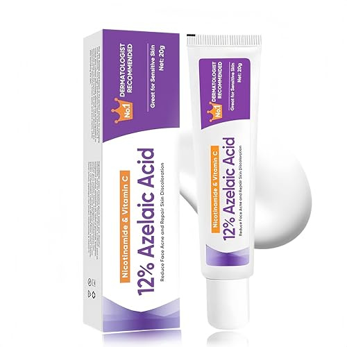Azelainsäure Serum - 12% Azelaic Acid Serum - Gegen Rötungen, Anti Pickel, Rosacea Gesichtspflege, Pigmentierung Vermindern - Effektiv Azelainsäure Creme (1PC)