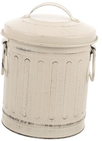 EPIGEIST Metal Fireplace Ash Bucket with Lid Vintage Style Large Capacity Ash Storage Container for Home Kitchen Countertop with Comfortable Handle