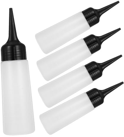 IWOWHERO Bottiglia Spray per Chioma con Beccuccio Inclinato, 160ml, 5 Pezzi, in Plastica, Ricaricabile, per Styling e Cura Professionale