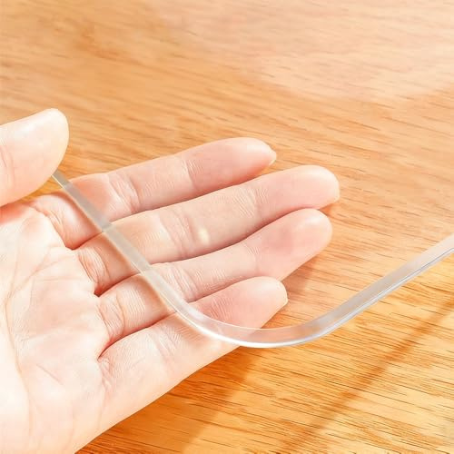 Protezione Tavolo Pvc Trasparente，Tovaglia Trasparente 90 x 180 Cm, Spessore 1,4 Mm, Protezione Impermeabile Per Il Tavolo, Tovaglia Rettangolare In Plastica Adatta a Scrivanie e Tavolini Da Caffè