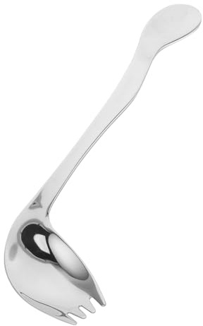 Fourchette et Cuillère Adaptatives à Long Manche, Acier Inoxydable | Droitiers, Finition Argentée, Usage à Domicile Repas, Entretien Facile