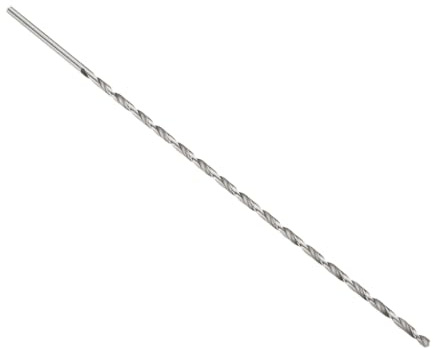 PATIKIL 4mm Drill Bit 250mm Extra Long Shank M2 HSS for Metal | High-Speed Steel Straight Shank Bits 135° Uncoated for Stainless Steel Hard Metal