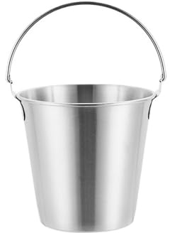 Stainless Steel Ice Bucket Bar Party Golden Beer Barrel Champagne Cooling(1.8L silver)