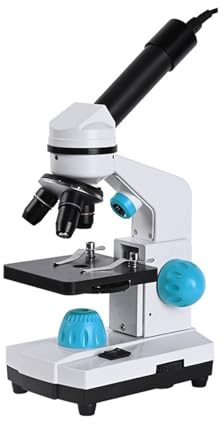 Microscopio, Microscopio Biologico HD Con Zoom 2000x + 13 Accessori + Oculare Elettronico Laboratorio For Studenti Monoculare Laboratorio Didattico LED USB(Package 4)