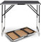 eSituro Table de Jardin Pliable, Hauteur Réglable(73-94cm), Table Camping Rectangle en Aluminium, Noir, Super Légre 100x60x94cm