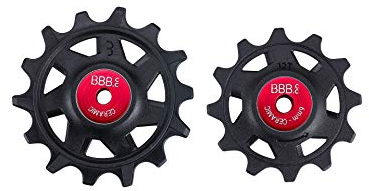 BBB Cycling - Deragliatore Rollerboys Pulegge in ceramica - Cuscinetti in ceramica a basso attrito - Modello dei denti con cambio rapido - Accessori per bici - Nero
