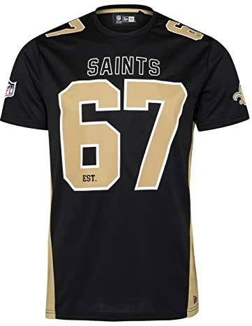 New Era New Orleans Saints NFL Established Number Mesh Tee Black T-Shirt - M