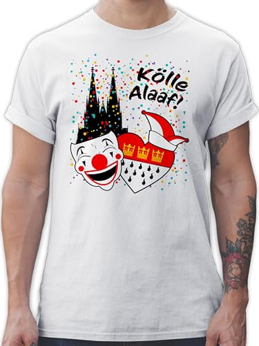 Shirtracer - T-Shirt Herren - & Fasching - Kölle Alaaf Kostüm Köln Karneval Wappen I Jeck Rut Wiees I Narren I Kölsche Jecken