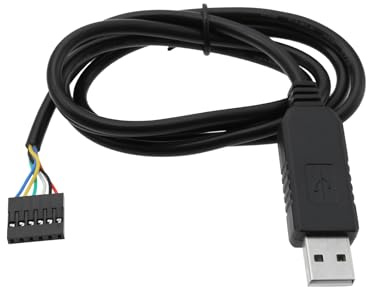 YINETTECH Adaptador Serie USB A TTL Cable UART De 5 V Cable De Datos De Chip FT232RL Cabecera De Enchufe De 6 Pines Compatible con Windows XP 10 8 7 Compatible con Linux Compatible con Mac (1M Negro)