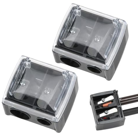2 Stück Makeup Sharpener Anspitzer, Spitzer Kosmetikstifte, Kosmetik Bleistift Anspitzer Augen Make up-Bleistiftspitzer Kosmetikspitzer für Augenbrauenstift, Lipliner, Eyeliner Bleistift