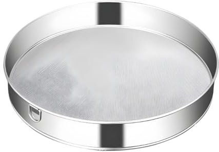 Tamiz De Harina - Malla De Cocina Portátil De 25 Cm, Tamiz De Malla Redonda | Tamiz De Alimentos De Acero Inoxidable, Tamiz De Alimentos Para Arroz, Quinua, Harina Y Cereales