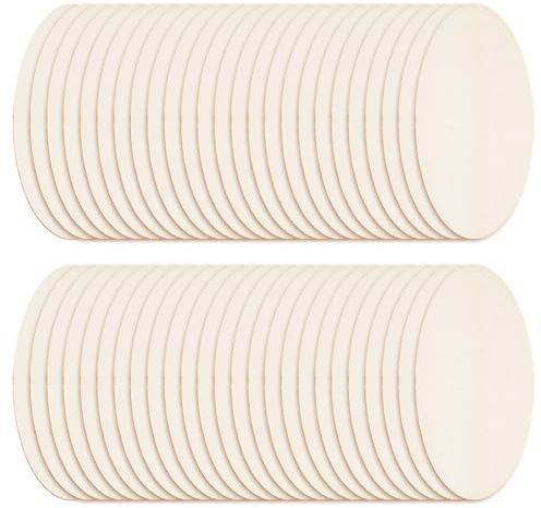 Delorigin 50 Stück Ovale Holzscheiben Mit Ausschnitten 3x6cm holzscheiben zum basteln Unvollendete Leere Holzschilder Für holzdeko Handwerk Künstlermalerei Türhänger Schild Hochzeit weihnachtsdeko