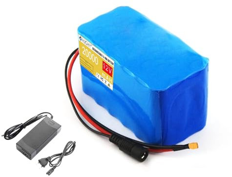 HJGHY Pack de Batterie au Lithium polymère 12 V 20 Ah Batterie Lithium-ION Rechargeable 12 V Batterie Portable puissante pour Moteur de Lampe au xénon Batterie de Secours Mobile,Xt90,12V 20Ah
