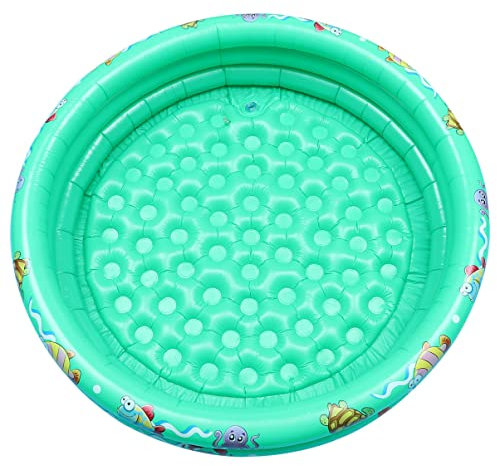 Yardwe Pataugeoire Gonflable pour Garçon Fille Matelas Eau Piscine Autonome pour Garçon Fille Et Vert
