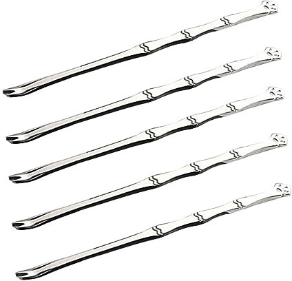 Cabilock Gadget da Cucina Essenziale Confezione da 5 Forchette da Granchio in Acciaio Inossidabile Forchette da Pesce Perfette per Il Ristorante