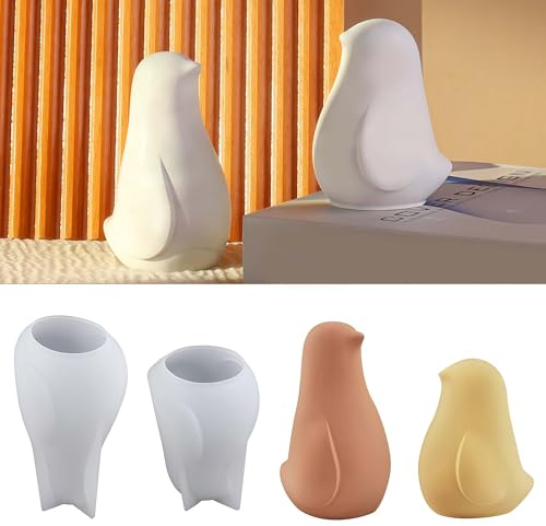 EPODA 2Pcs Silikon Gießform Vogel Silikonformen Gießformen Frühlingsvogel Ostern Silikonformen Gips Vogel DIY Basteln Osterdekoration