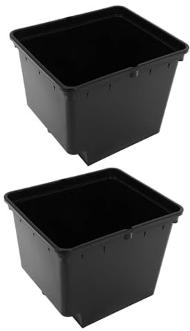 Happyyami Cubo para Plantar sin Tierra Hidroponico Negro 2 Piezas PP