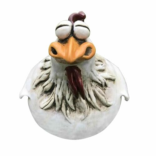 Estatua de pollo, valla de gallina decorativa para jardín, taburete de cerca, decoración de jardín, decoración de jardín, decoración de jardín, balcón, patio, adorno de césped