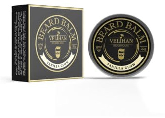 Velihan Beardcare - Balsamo per barba - Cera per barba - Crema per lo styling della barba - Balsamo per la barba - Balsamo per barba corta e lunga - Cura della barba per uomini (Vanilla Glow)