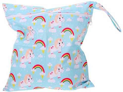HIAKDOFT Borsa per Pannolini con Doppia Zip Sacchetto Cambio Lavabile e Resistente per Organizer Viaggio con Ampia Capacità e Traspirante Adatta Pannolini e Abbigliamento