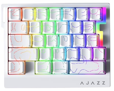 AJAZZ AK029 Magnetic Switch One Handed Gaming Keyboard, Hall Effect Rapid Trigger Mechanical Keypad with SOCD & DKS, 8KHz Polling Rate, 29 Keys Mini Ergonomic Gaming Keyboard for FPS Gamers, PC