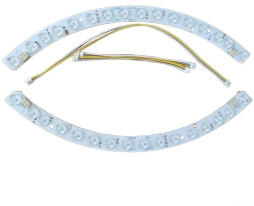 Striscia LED per ventilatore da soffitto, modulo di ricambio per 24 W x 2, pannello lampada per ventilatore a soffitto, kit di ricambio per illuminazione domestica (striscia luminosa)