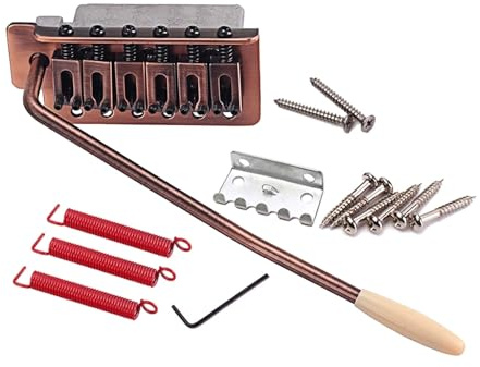 Sillas planas de 6 cuerdas, sistemas de trémolo individual, instalación rápida, kits de puente de guitarra eléctrica, afinación de precisión para músicos para guitarra, piezas de instrumentos