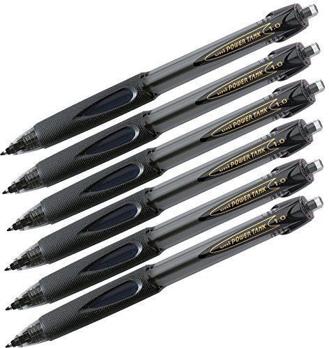 uni-ball® Power Tank infällbar kulspetspenna, 6× schwarz, 1