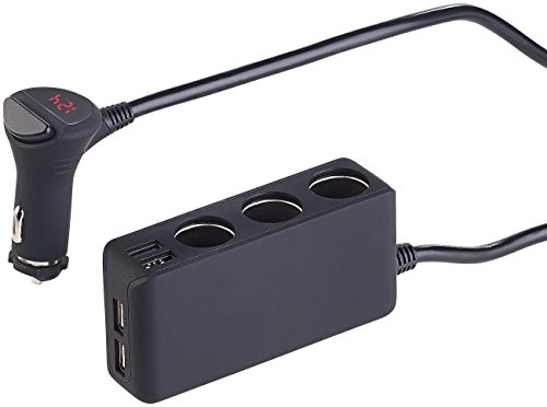 revolt 24V Verteiler: Kfz-Verteiler mit 3X 12-/24-Volt- & 4X USB-Buchse, LCD-Display, 120 W (Voltmeter Zigarettenanzünder, Zigarettenanzünder Verteiler 24V, Auto Doppelstecker)