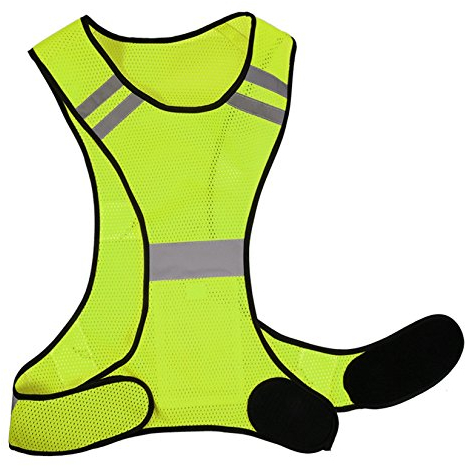 Prowiste Gilet Réfléchissant Haute Visibilité - Femme et Homme - Respirant - Leger - Veste Fluo de Securite pour Running, Vélo (S-L)