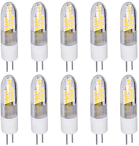 max K O M F O R T 10x G4 LED Leuchtmittel 2W 12V AC/DC neutralweiß 4000K Lampen Stecklampe Halogen ersatz SMD 210 Lumen Ø 10mm 10er Pack